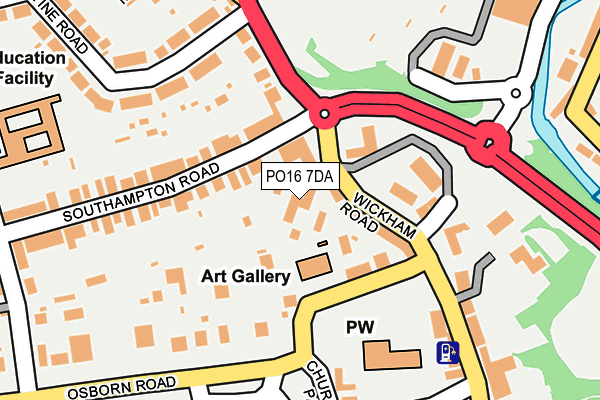 PO16 7DA map - OS OpenMap – Local (Ordnance Survey)