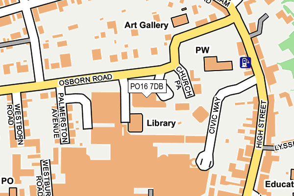 PO16 7DB map - OS OpenMap – Local (Ordnance Survey)