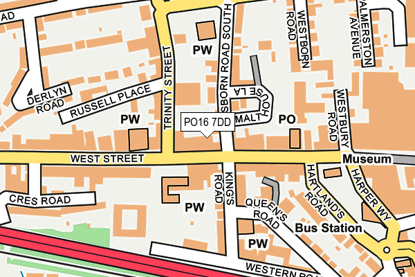 PO16 7DD map - OS OpenMap – Local (Ordnance Survey)