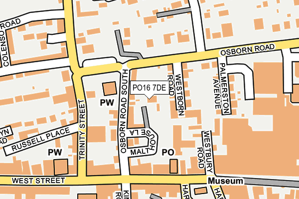 PO16 7DE map - OS OpenMap – Local (Ordnance Survey)