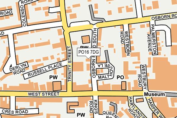 PO16 7DG map - OS OpenMap – Local (Ordnance Survey)