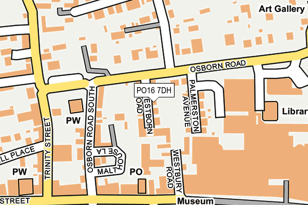 PO16 7DH map - OS OpenMap – Local (Ordnance Survey)