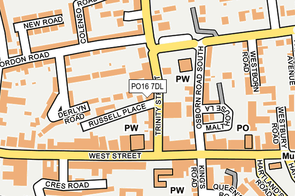 PO16 7DL map - OS OpenMap – Local (Ordnance Survey)