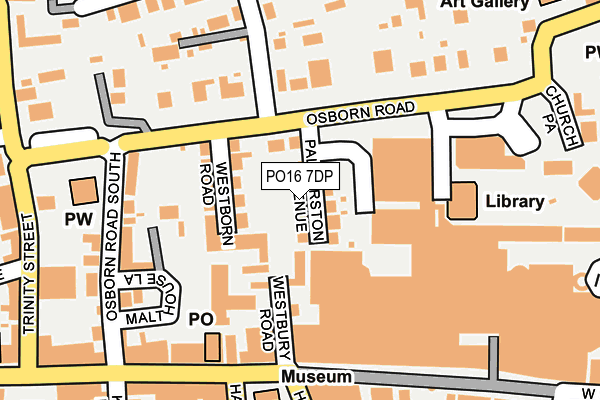 PO16 7DP map - OS OpenMap – Local (Ordnance Survey)