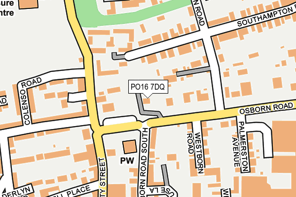 PO16 7DQ map - OS OpenMap – Local (Ordnance Survey)