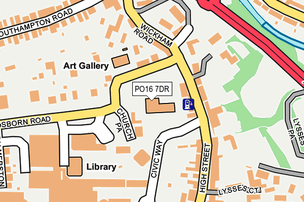 PO16 7DR map - OS OpenMap – Local (Ordnance Survey)