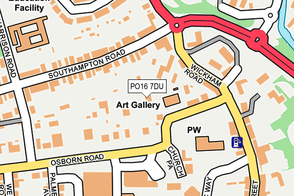 PO16 7DU map - OS OpenMap – Local (Ordnance Survey)