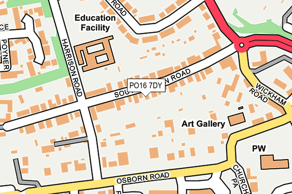 PO16 7DY map - OS OpenMap – Local (Ordnance Survey)