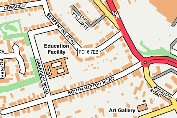 PO16 7EB map - OS OpenMap – Local (Ordnance Survey)