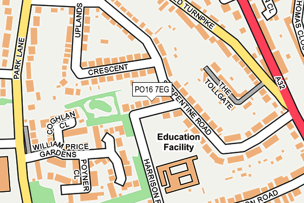 PO16 7EG map - OS OpenMap – Local (Ordnance Survey)