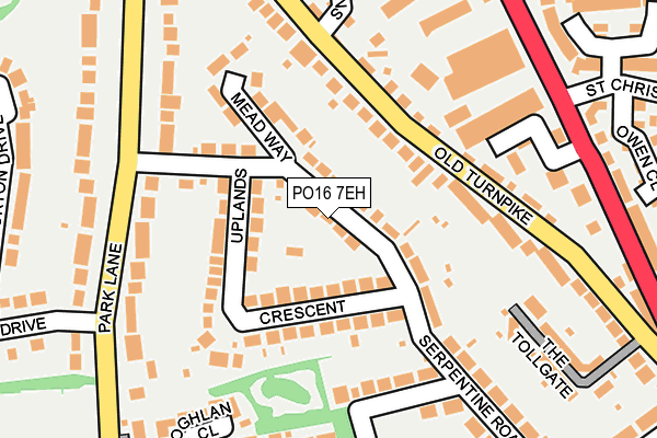 PO16 7EH map - OS OpenMap – Local (Ordnance Survey)