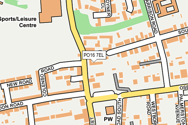 PO16 7EL map - OS OpenMap – Local (Ordnance Survey)