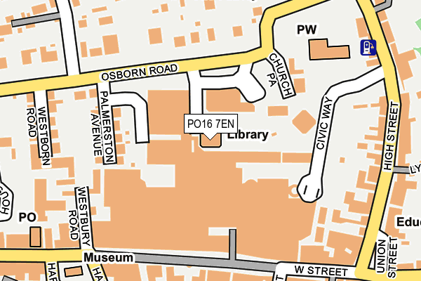 PO16 7EN map - OS OpenMap – Local (Ordnance Survey)