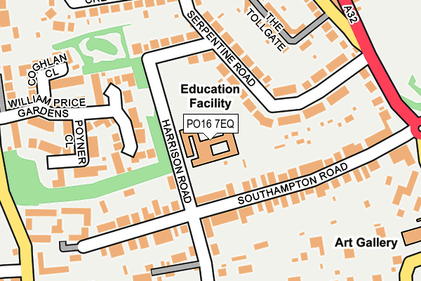PO16 7EQ map - OS OpenMap – Local (Ordnance Survey)