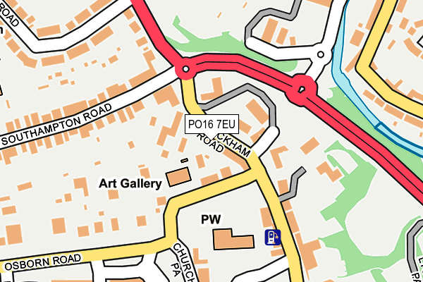 PO16 7EU map - OS OpenMap – Local (Ordnance Survey)