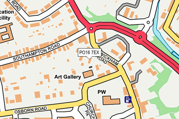 PO16 7EX map - OS OpenMap – Local (Ordnance Survey)