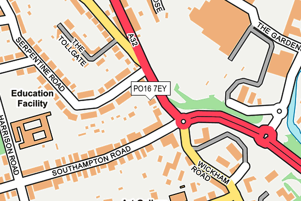 PO16 7EY map - OS OpenMap – Local (Ordnance Survey)
