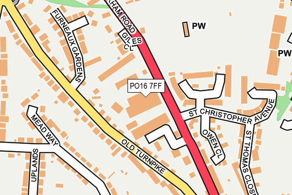 PO16 7FF map - OS OpenMap – Local (Ordnance Survey)