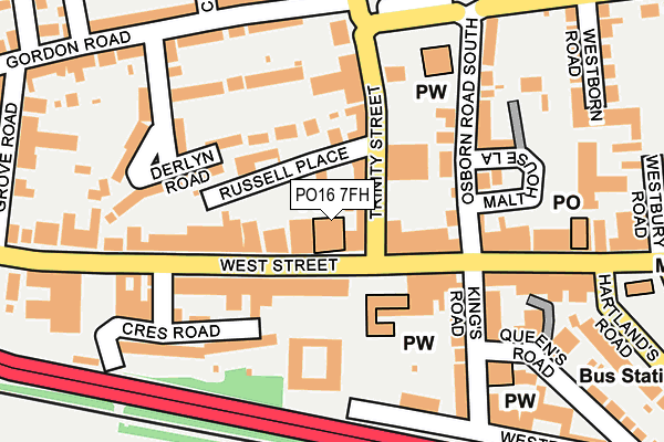 PO16 7FH map - OS OpenMap – Local (Ordnance Survey)