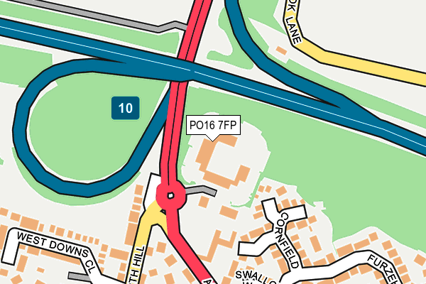 PO16 7FP map - OS OpenMap – Local (Ordnance Survey)