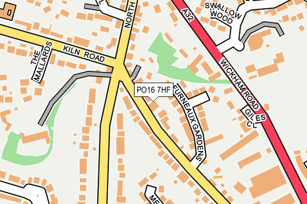 PO16 7HF map - OS OpenMap – Local (Ordnance Survey)