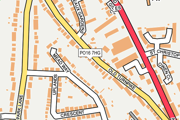 PO16 7HG map - OS OpenMap – Local (Ordnance Survey)