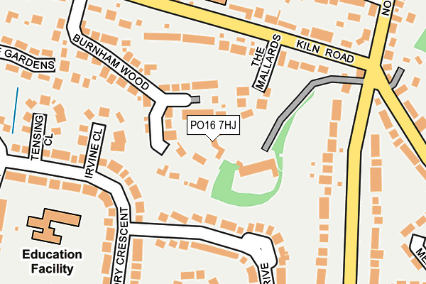 PO16 7HJ map - OS OpenMap – Local (Ordnance Survey)