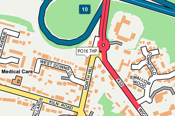 PO16 7HP map - OS OpenMap – Local (Ordnance Survey)