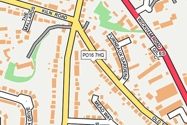 PO16 7HQ map - OS OpenMap – Local (Ordnance Survey)