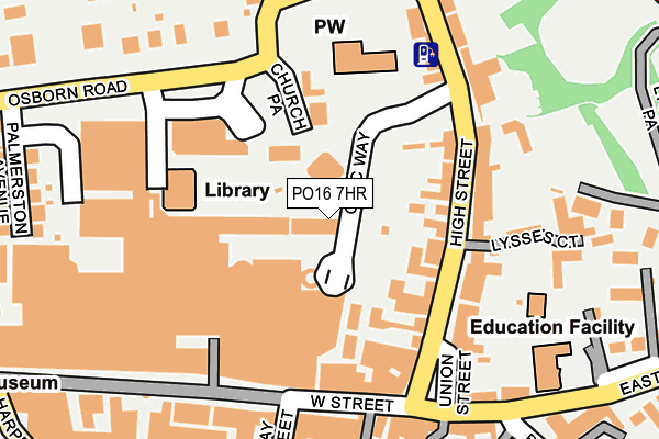 PO16 7HR map - OS OpenMap – Local (Ordnance Survey)