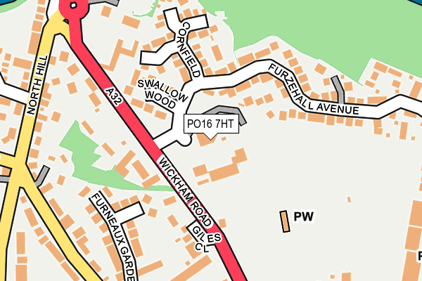 PO16 7HT map - OS OpenMap – Local (Ordnance Survey)