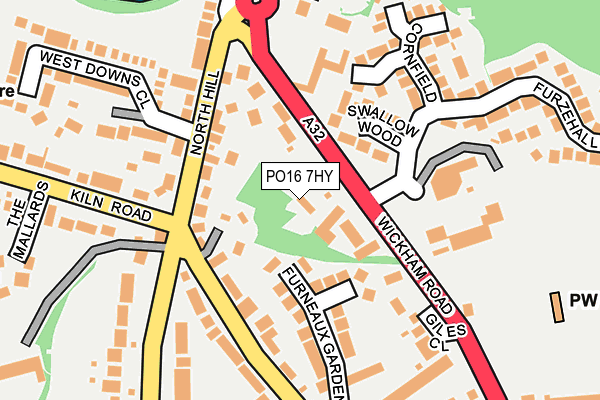 PO16 7HY map - OS OpenMap – Local (Ordnance Survey)