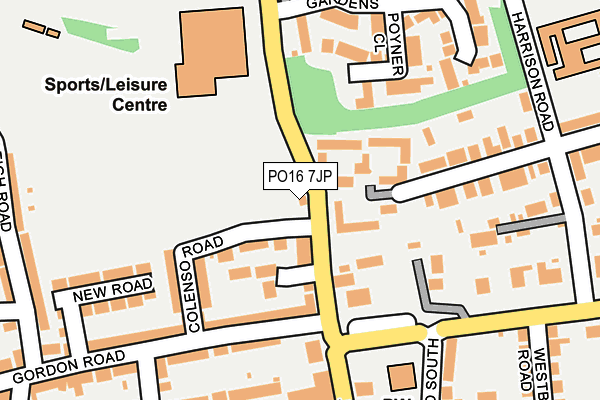 PO16 7JP map - OS OpenMap – Local (Ordnance Survey)