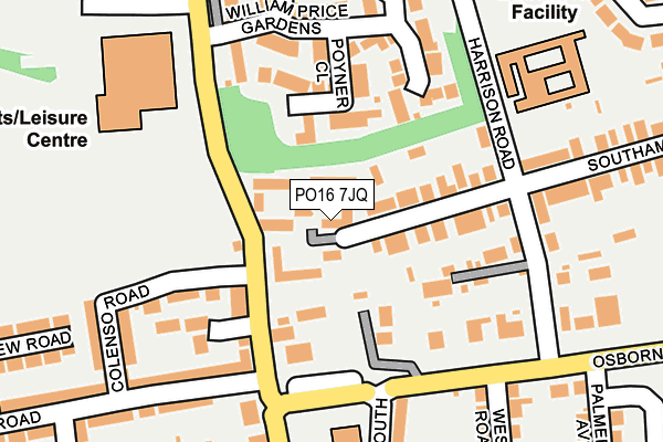 PO16 7JQ map - OS OpenMap – Local (Ordnance Survey)