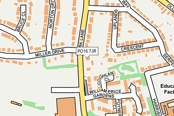 PO16 7JR map - OS OpenMap – Local (Ordnance Survey)