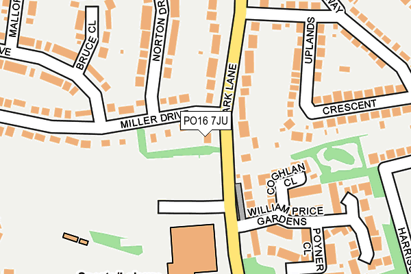 PO16 7JU map - OS OpenMap – Local (Ordnance Survey)