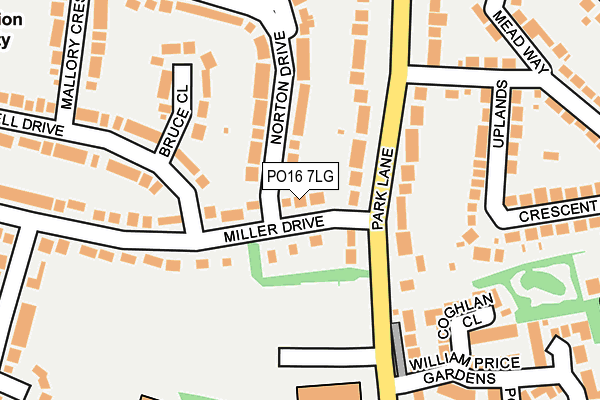 PO16 7LG map - OS OpenMap – Local (Ordnance Survey)