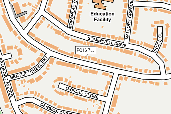 PO16 7LJ map - OS OpenMap – Local (Ordnance Survey)