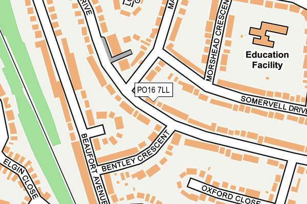 PO16 7LL map - OS OpenMap – Local (Ordnance Survey)