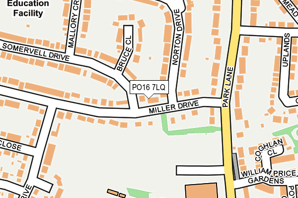 PO16 7LQ map - OS OpenMap – Local (Ordnance Survey)