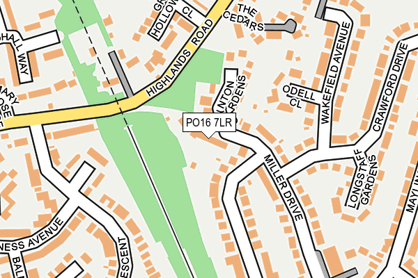 PO16 7LR map - OS OpenMap – Local (Ordnance Survey)