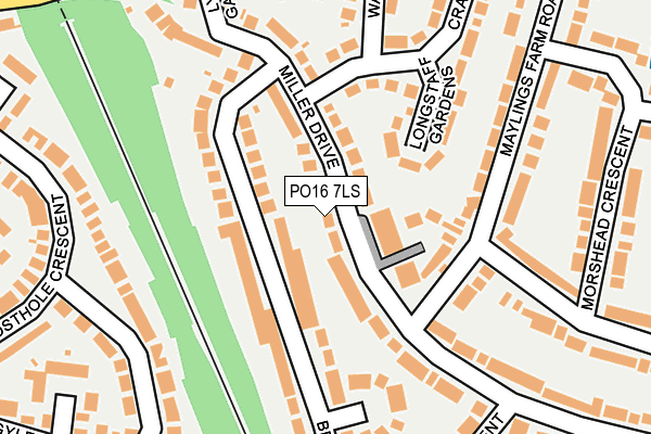 PO16 7LS map - OS OpenMap – Local (Ordnance Survey)