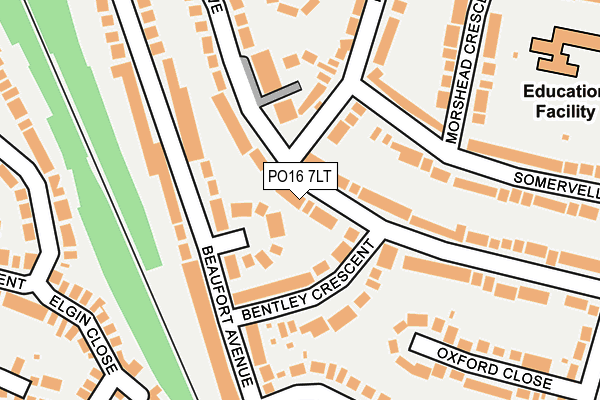 PO16 7LT map - OS OpenMap – Local (Ordnance Survey)