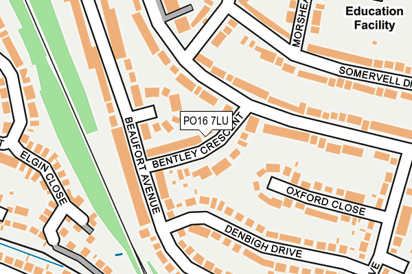 PO16 7LU map - OS OpenMap – Local (Ordnance Survey)