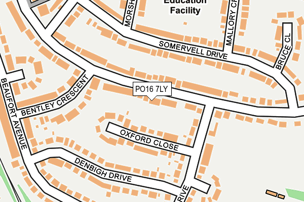 PO16 7LY map - OS OpenMap – Local (Ordnance Survey)