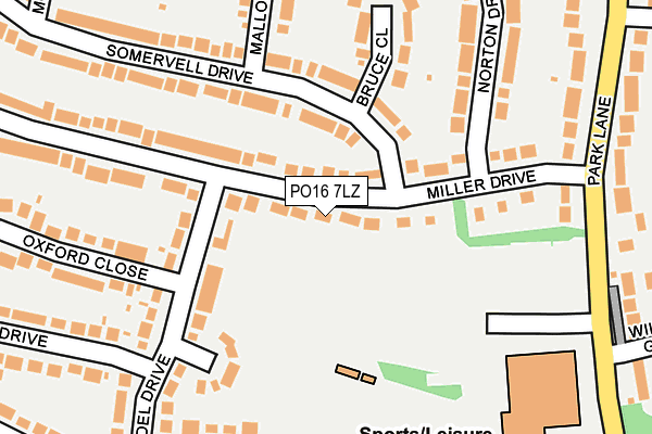 PO16 7LZ map - OS OpenMap – Local (Ordnance Survey)