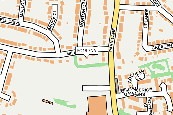 PO16 7NA map - OS OpenMap – Local (Ordnance Survey)