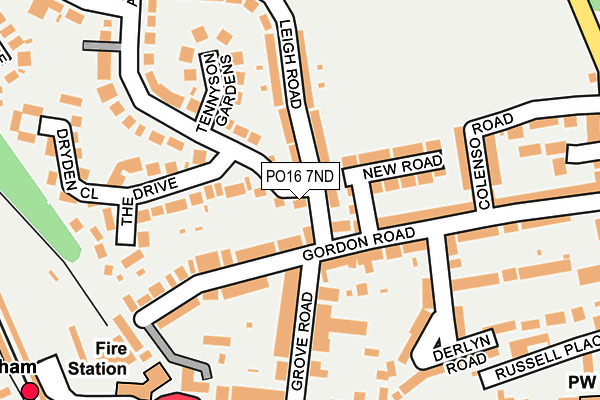PO16 7ND map - OS OpenMap – Local (Ordnance Survey)