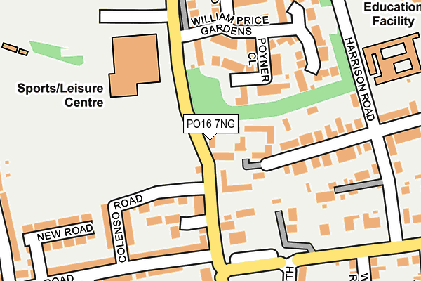 PO16 7NG map - OS OpenMap – Local (Ordnance Survey)