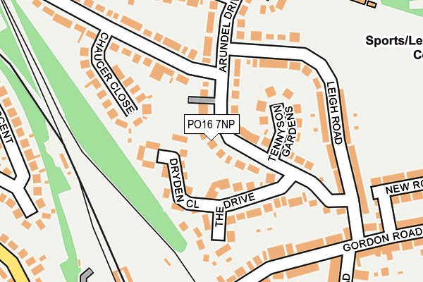 PO16 7NP map - OS OpenMap – Local (Ordnance Survey)